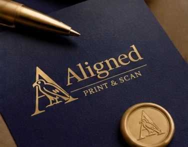 Close detail of a professional notary workspace and seal