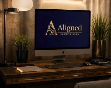 Secure digital workspace prepared for an online notary appointment
